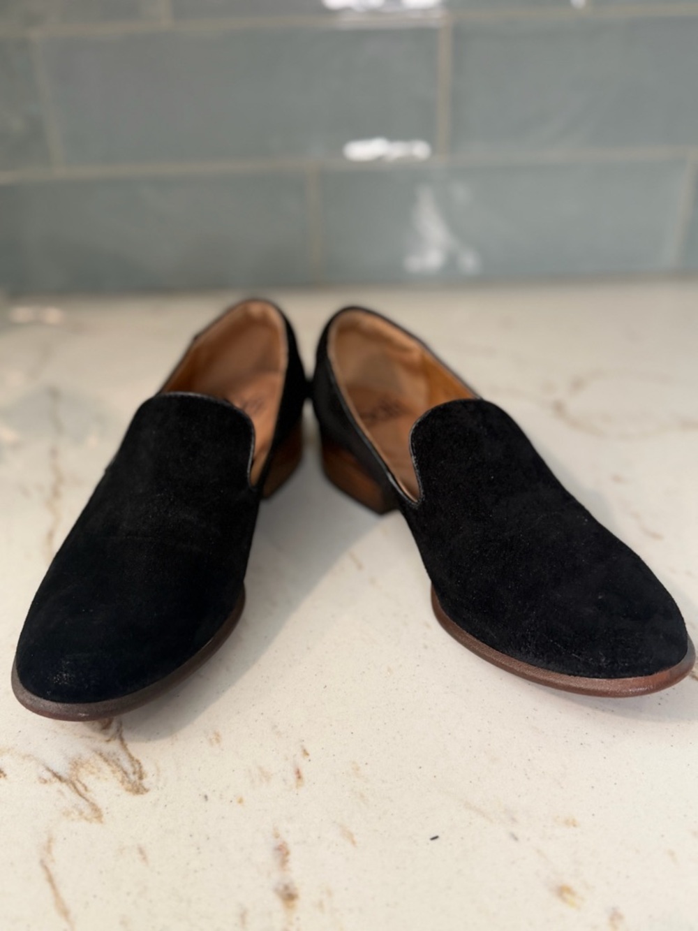 Sofft Severn Black Suede Women's Slip-On Loafers Size 6